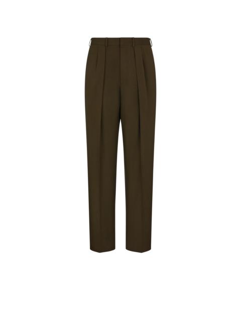 WOOL CASHMERE SILK REPS DOUBLE PLEAT PANT