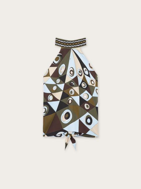OCCHI PRINT HALTER TOP