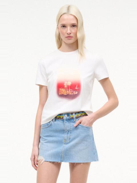 STAUD CREW NECK T SHIRT CALIFORNIA SUNSET