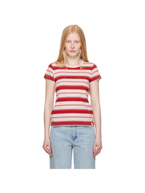Pink & Red 'The Slub Striped' T-shirt
