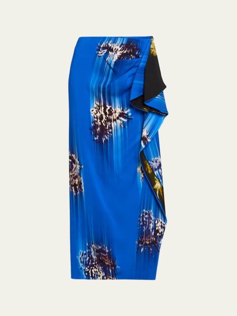 Cella Printed Double Crepe Skirt