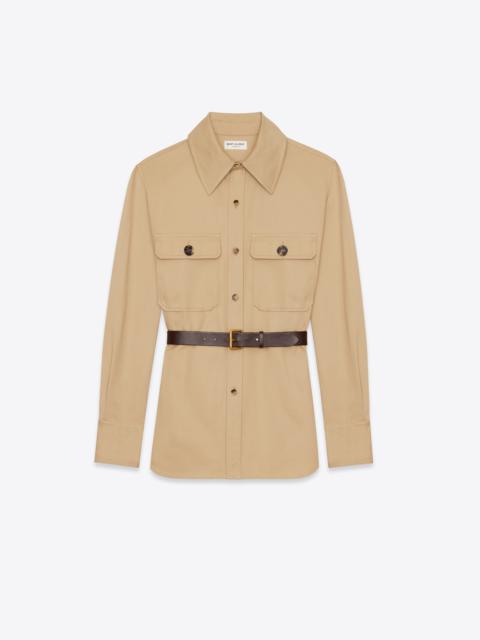 saharienne shirt in cotton drill