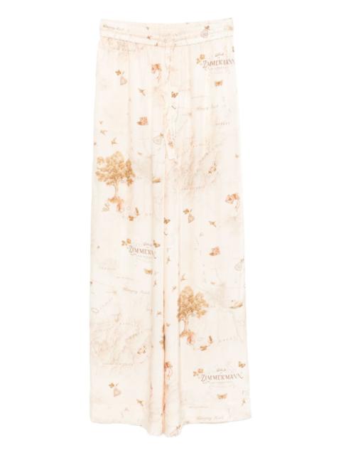 drawstring straight-leg trousers