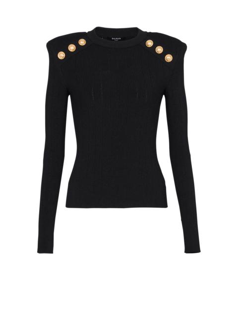 Knit jumper with button details