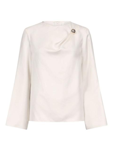 Azae draped metallic-ornament blouse