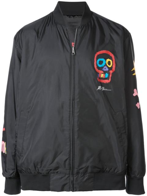 Skull print bomber jacket
