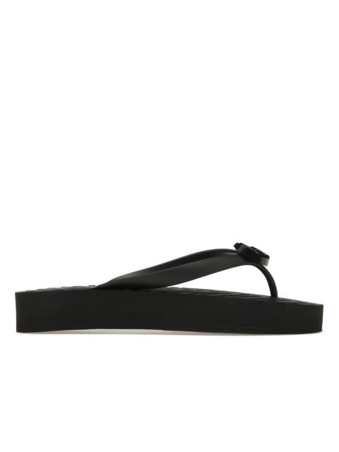 Gucci Chevron Thong Sandal Black Rubber
