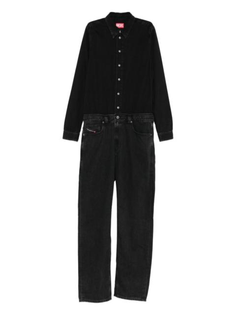 button-fastening jumpsuit