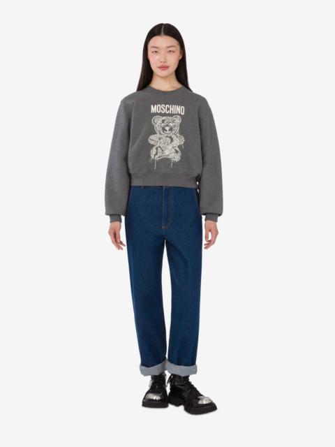 MOSCHINO TEDDY BEAR ORGANIC COTTON SWEATSHIRT