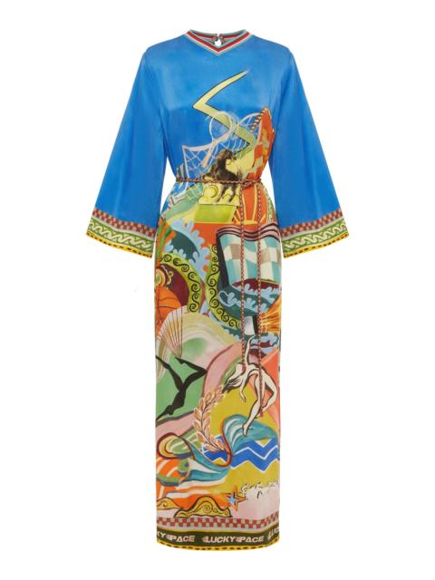 Lucky Pace Silk Midi Dress
