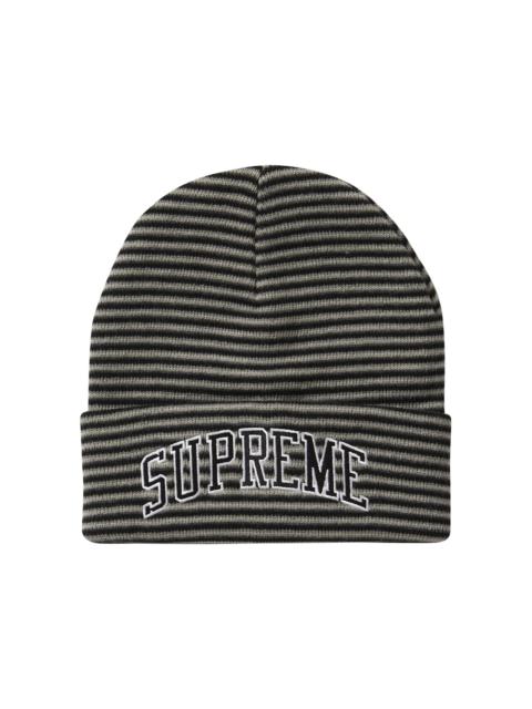 Supreme Rainbow Stripe Beanie Black