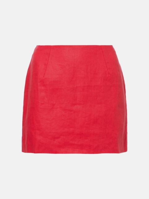 Jane linen miniskirt
