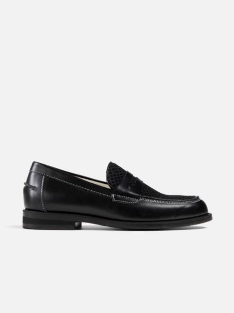 Wilde Black Rattan Penny Loafer - Men's