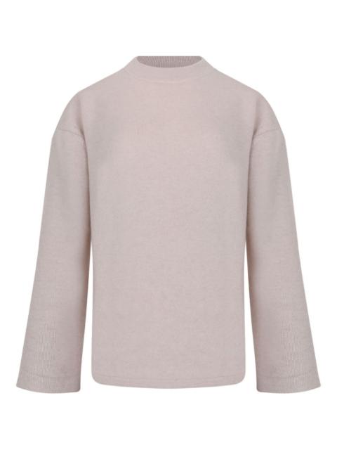 ribbed high-neck sweater