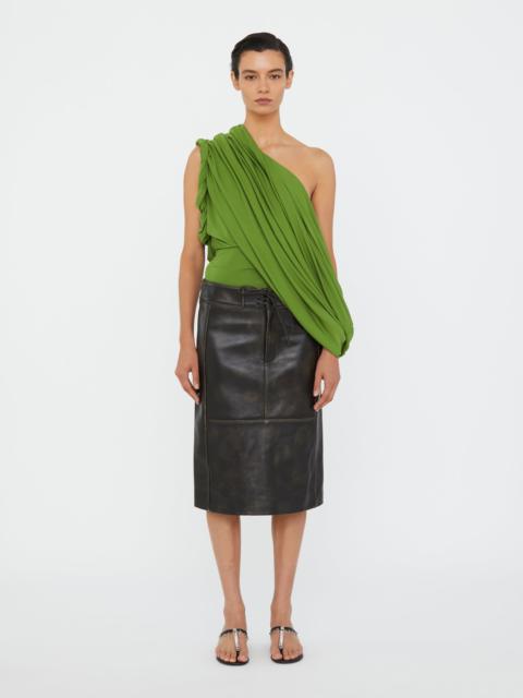 Burnished Eddie Leather Skirt