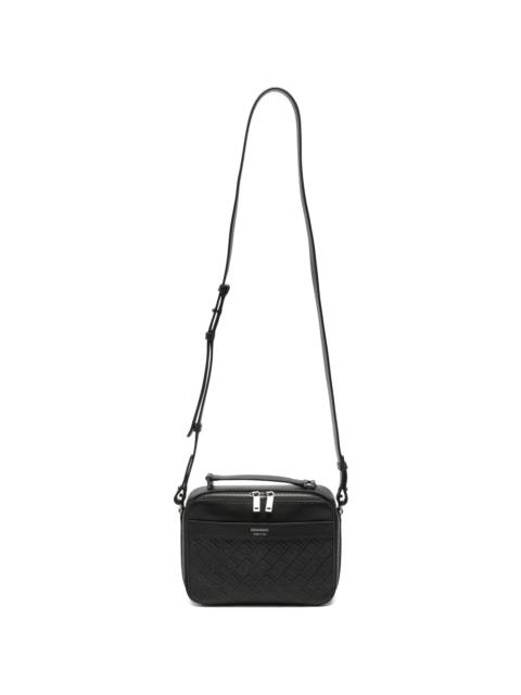 Ferragamo Gancini-embossed Leather Messenger Bag