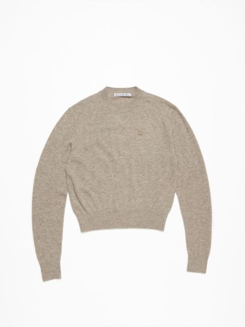 Crewneck jumper - Yak wool - Greige melange