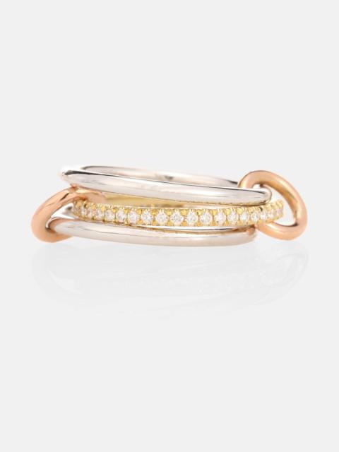 Sonny MX 18kt white, yellow and rose gold diamond ring