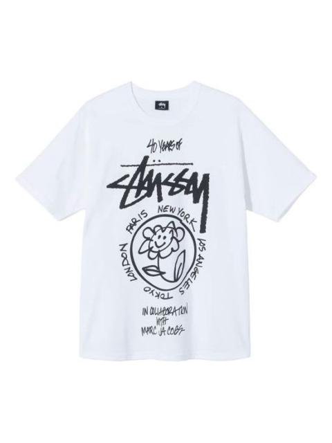 Stussy x Marc Jacobs 40 Anniversary Crossover Classic Short Sleeve Unisex White 3903638