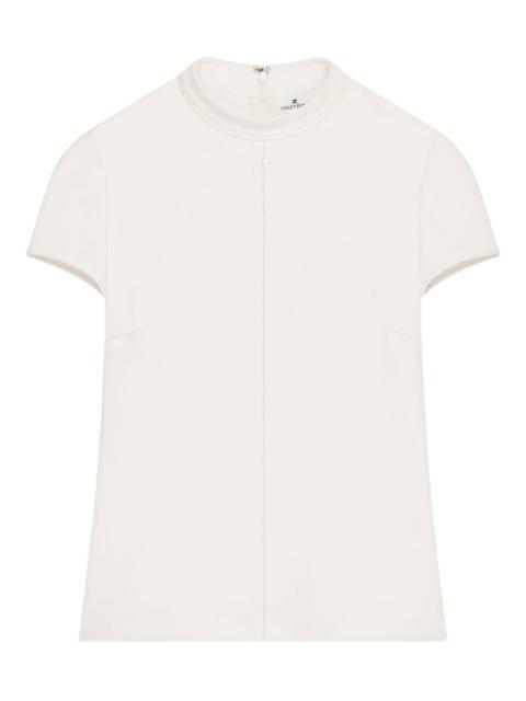 heritage crêpe short-sleeves blouse