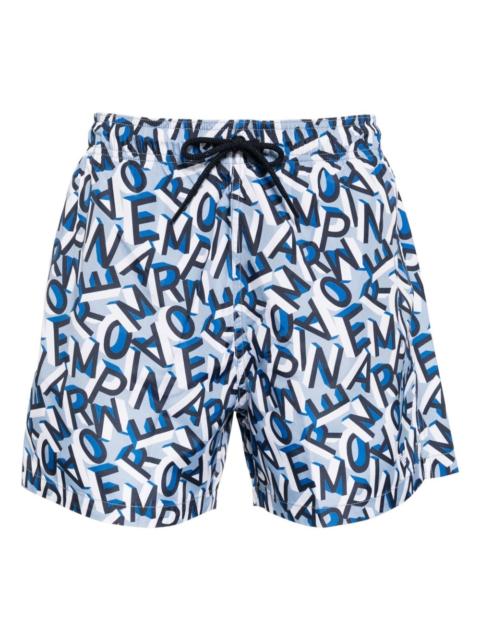 graphic-print swim shorts