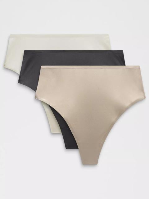 Wundermost Ultra-Soft Nulu High-Waist Thong Underwear *3 Pack