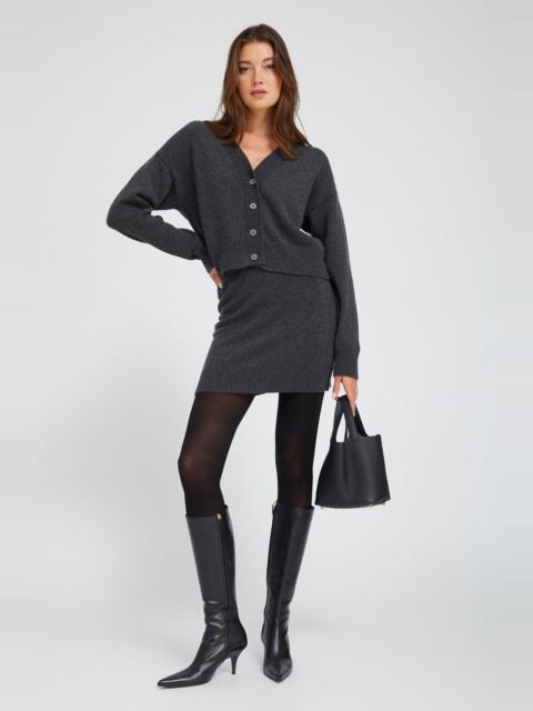CHARCOAL CASHMERE MIA SKIRT