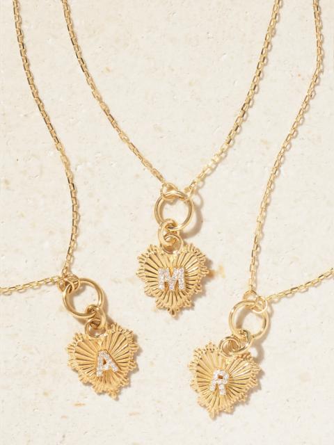 Initial 18-karat Gold Diamond Necklace