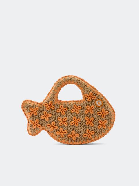 Puka Fish Bag in Natural/Light Orange