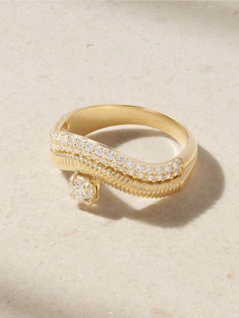 Anjelica 14-karat Gold Diamond Ring