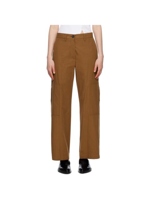 Brown Zip Pocket Trousers
