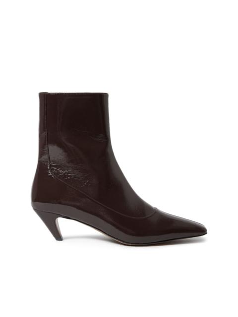 Spur heeled ankle boots