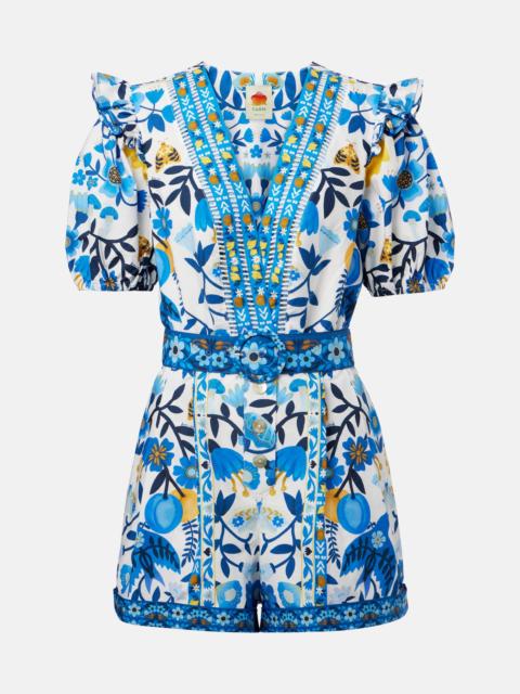 Printed cotton jumpsuit