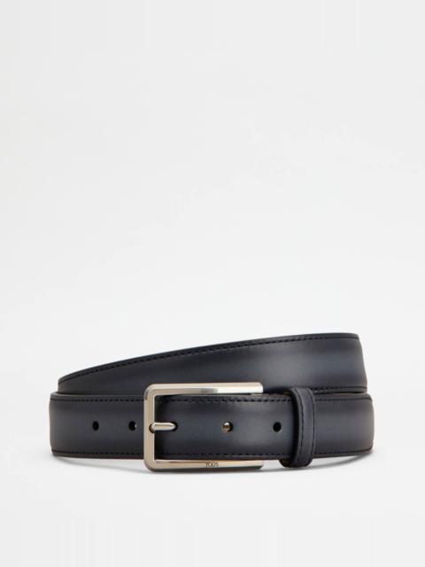 BELT IN LEATHER - BLUE