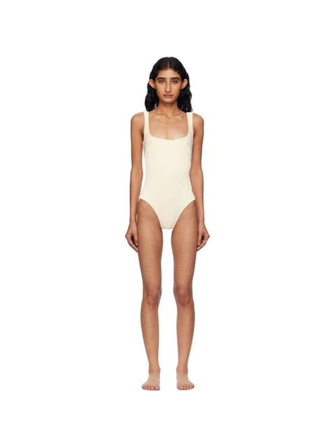 Beige Ribbed Gabi Swimsuit