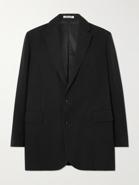 Oversized Wool, Cotton And Linen-blend Oxford Blazer