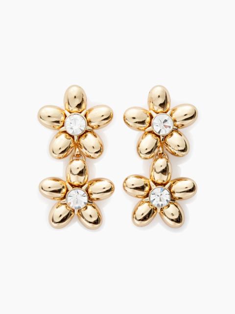 Double Flower Drop Earrings