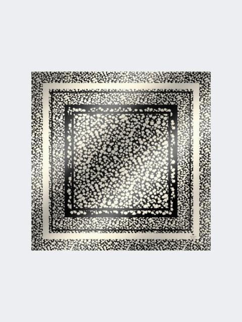 Printed silk twill yoke - BLACK