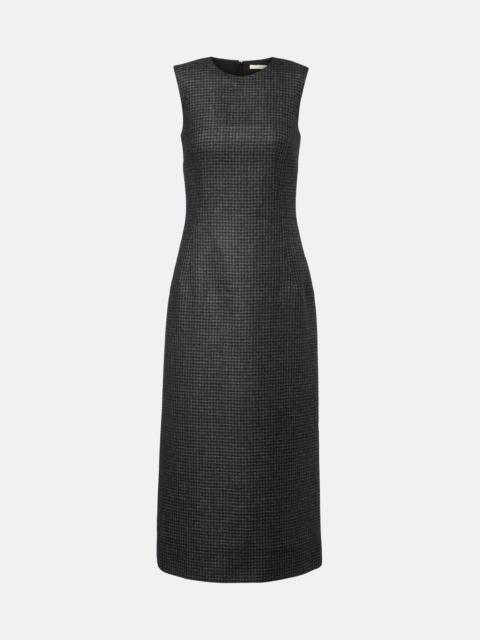 Hartley houndstooth wool-blend midi dress