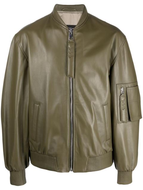 Savona leather bomber jacket