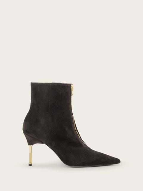 NATASHA POINTED ZIP UP SUEDE BOOTS