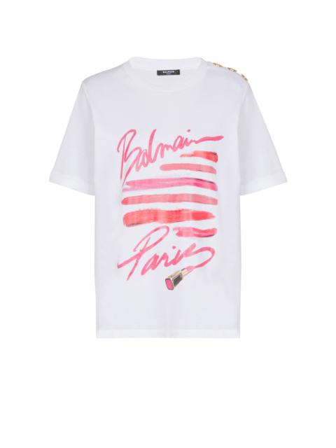 T-shirt with Balmain Lipstick print