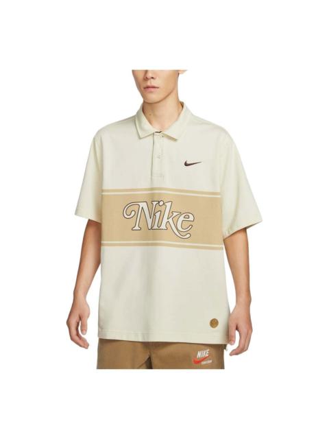 Nike Sportswear Graphic Polo Shirt Asia Sizing 'Coconut White' HM4456-113