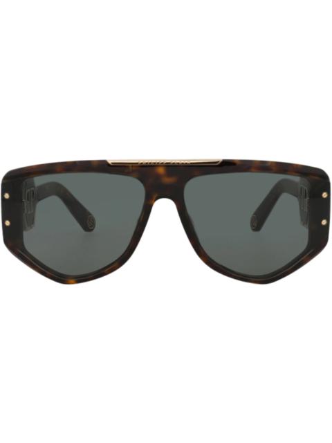 Philipp Plein Aviator-Frame Acetate Sunglasses Havana Havana Green (SPP093M-65-0722)
