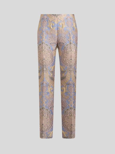 FLORAL JACQUARD TROUSERS