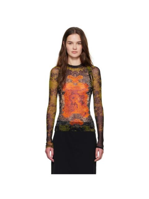 Beige 'The Médaillon' Sleeves Top