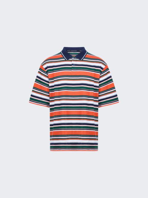 Oversized Polo Green And Orange