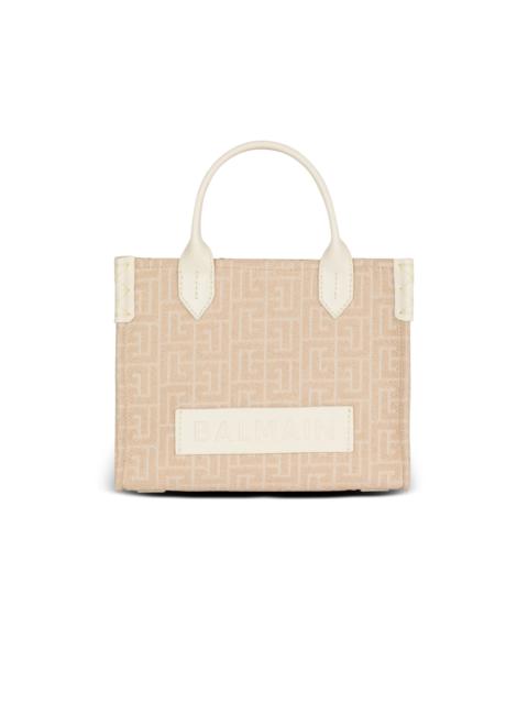 B-Army Small monogrammed canvas and leather tote bag