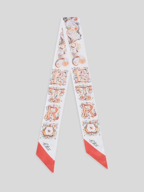 SILK PAISLEYINA WITH LOGO AND FLORAL PAISLEY MOTIF