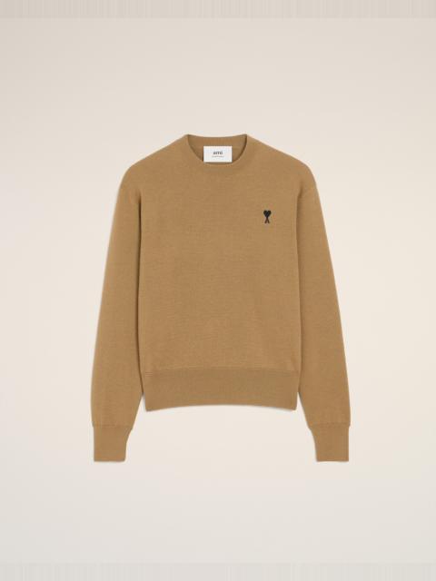 BROWN WOOL AMI DE COEUR CREWNECK SWEATER